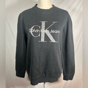 Calvin Klein Jeans Sweatshirt Men's Long Sleeve Graphic Logo‎ Crew Neck Medium